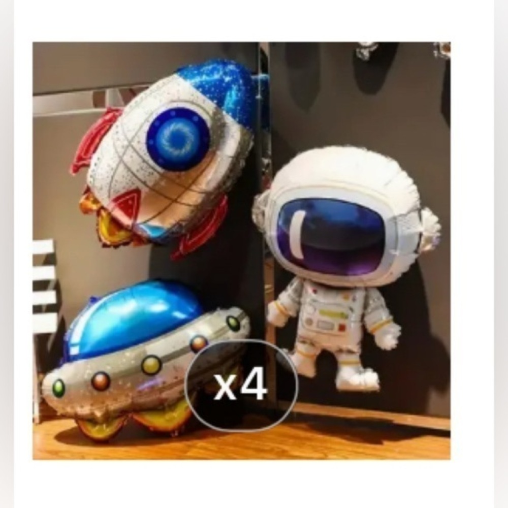 HUGE LOT of astronaut theme baby shower or boy birthday party items
